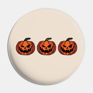Pumpkin Fall Horror Pumpkin Face Spooky Season Halloween Pin