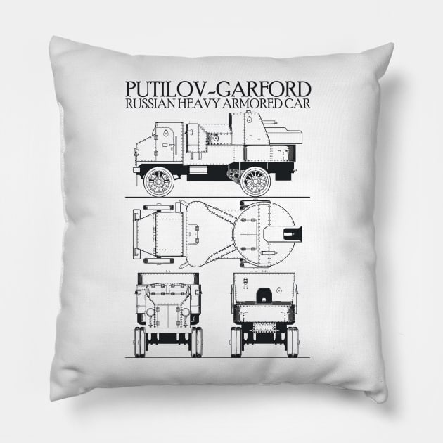 PUTILOV-GARFORD | WW1 Tank Pillow by Distant War