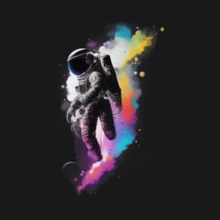 Astronaut Space Vibe silhouette Digital art T-Shirt