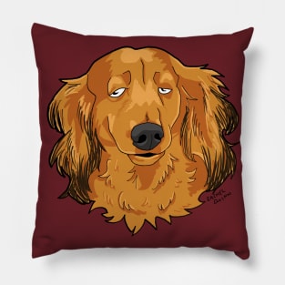 Long Haired Dachshund Pillow