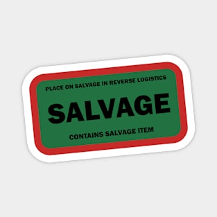 Contains Salvage Item Reverse Logistics Magnet