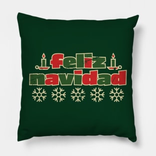 Retro Holiday Feliz Navidad Pillow