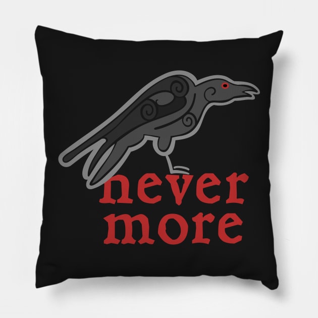 Goth Raven Pillow by evisionarts