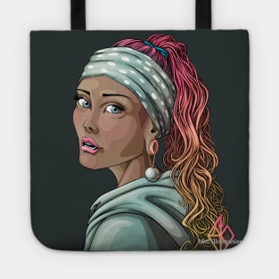 Our modern Reva Prisma as “Girl withe a Pearl earring” Tote