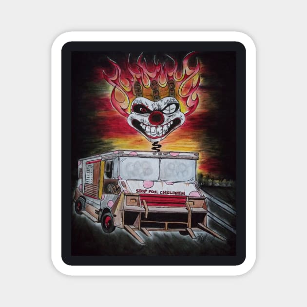 Twisted Metal Magnet by Clowngirl.horror