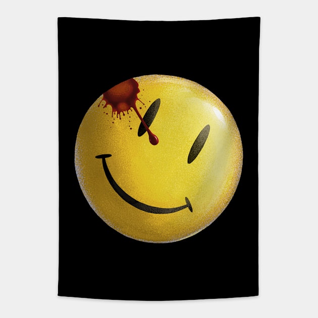 Watchmen Smiley Tapestry by nabakumov