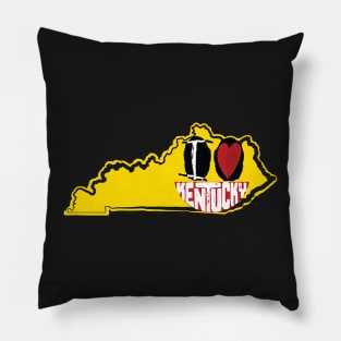 I love Kentucky Happy Face Pillow