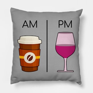 Coffee and Wine AM PM Pillow