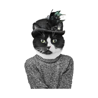 Fancy black and white cat T-Shirt