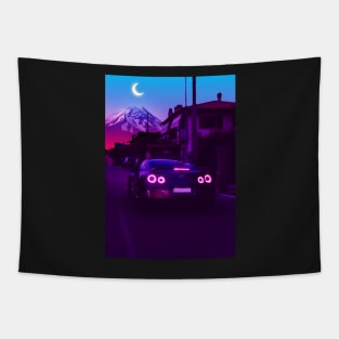 Nissan GTR Vaporwave aesthetic Tapestry