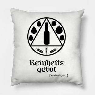 German Beer Purity Law Reinheitsgebot Black Pillow