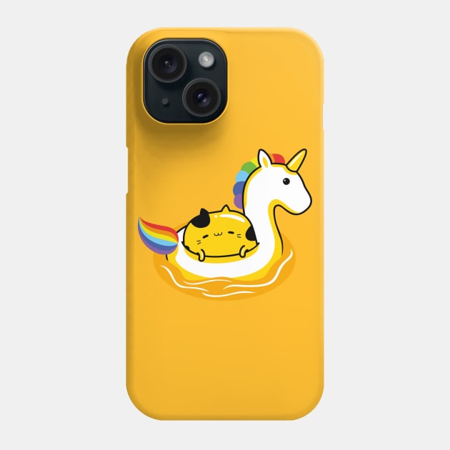 yellow cat hello summer Phone Case by MEDZ