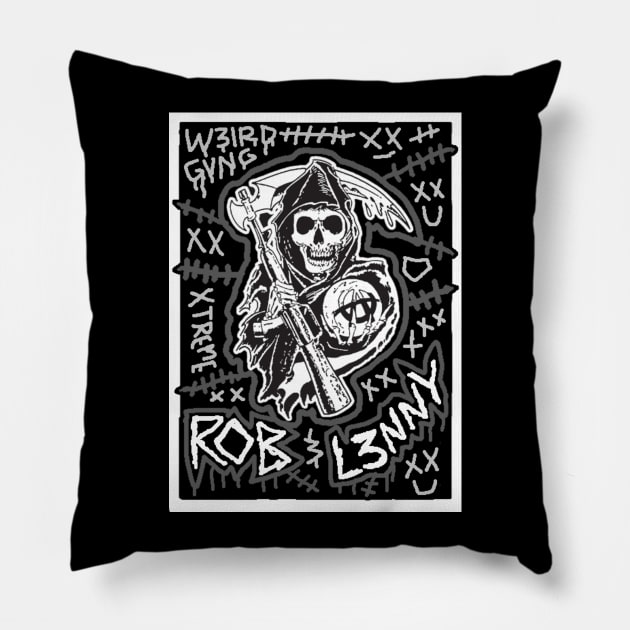 ROB AND LENNY ''GRAFITTI' Pillow by KVLI3N