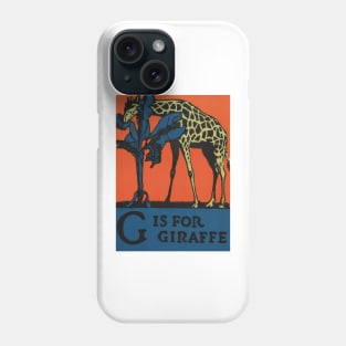 G is For Giraffe ABC Designed and Cut on Wood by CB Falls Phone Case