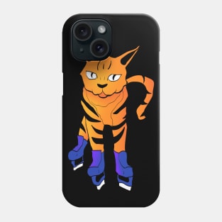 ice skating cat Phone Case