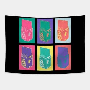 Medium Format Camera PopArt - Elegance in Film Photography - Warhol-inspired Tribute Tapestry