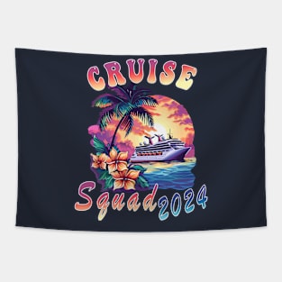 Cruise Squad 2024 Cruising Vacation Summer Boat Cruise Ship Tapestry