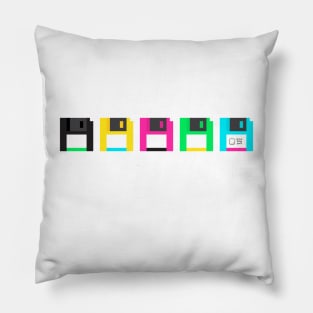 Old school floppies Pillow