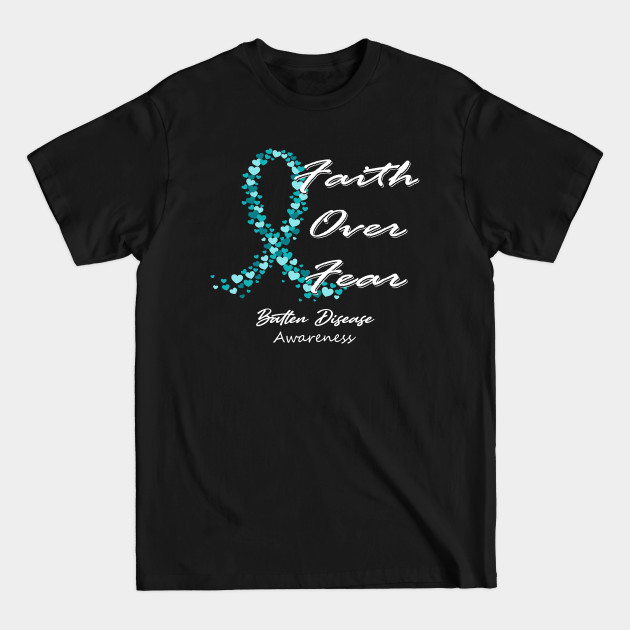 Discover Batten Disease Awareness Faith Over Fear - In This Family We Fight Together - Batten Disease Awareness - T-Shirt