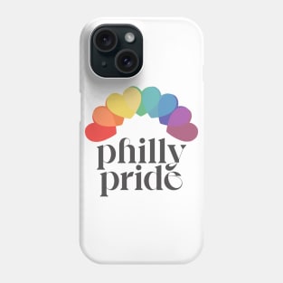 Philly Pride / Philadelphia Rainbow Typography Design Phone Case