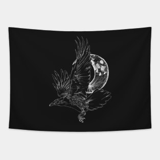 Raven in Flight Tapestry