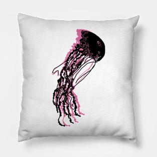 Jellyfish (Black & Pink) Pillow