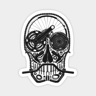 Bike Parts Skull Magnet