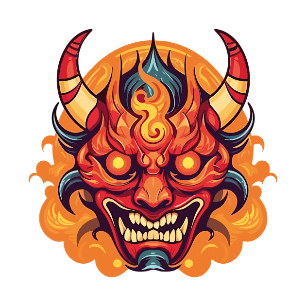 Infernal mask - Japanese demon by maasPat