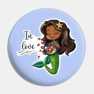 Mermaid African-american Pin