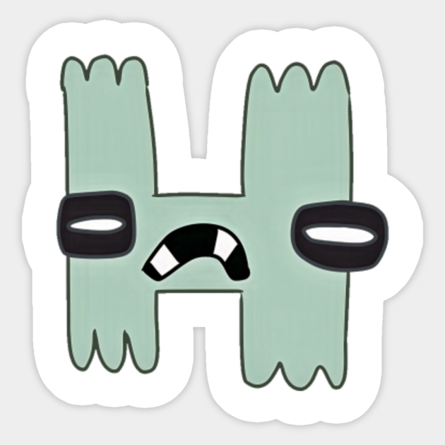 Funny Guy Letter H Alphabet Lore - Alphabet H - Sticker | TeePublic Funny Guy Letter H Alphabet Lore - Alphabet H - Sticker | TeePublic