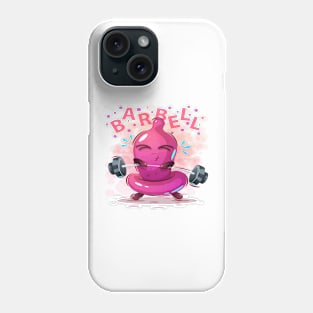 bar bell with funny characters Phone Case