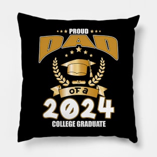 Proud Dad Of A 2024 College Graduate Pillow