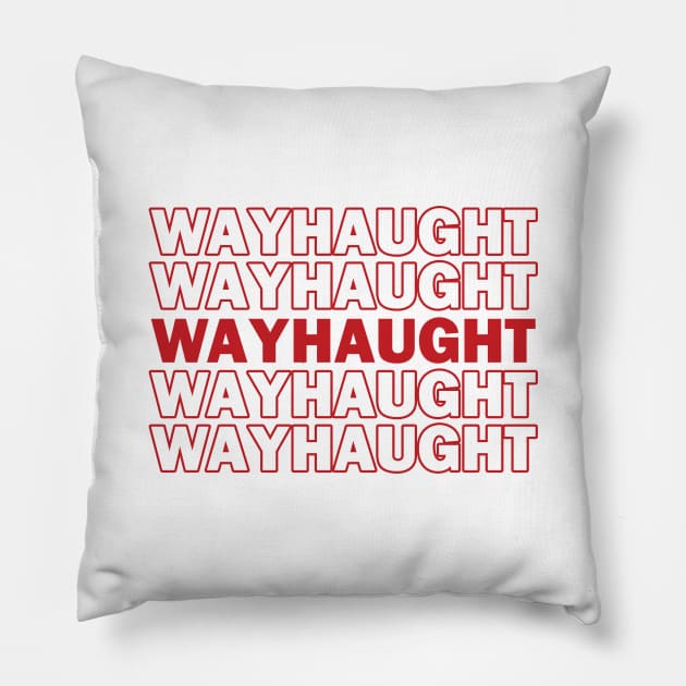 Wayhaught Thank You Bag Design Pillow by brendalee