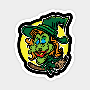 Witch on Broomstick Magnet