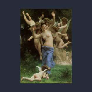 The Wasp's Nest (Le Guêpier) by Bouguereau T-Shirt