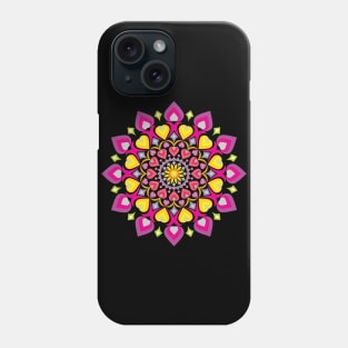 elegant purple love mandala art Phone Case