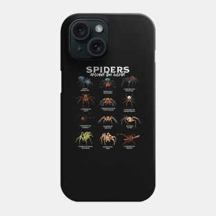 Spiders in the world - types of spiders Phone Case