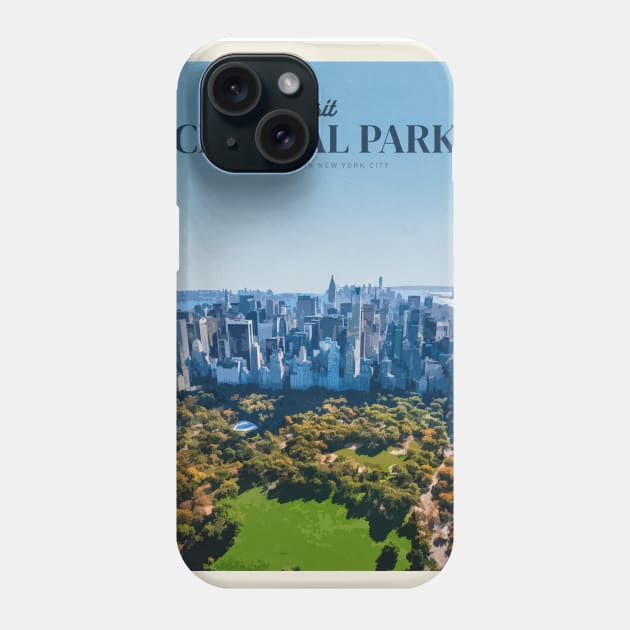 Visit Central Park Phone Case by Mercury Club