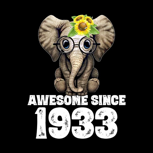Awesome since 1933 87 Years Old Bday Gift 87th Birthday by DoorTees
