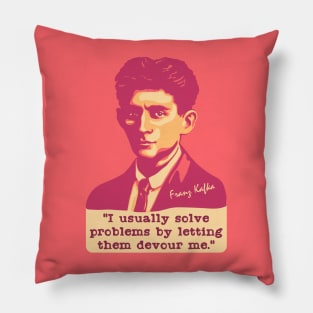 Franz Kafka Portrait and Quote Pillow