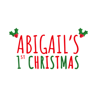 Abigail's First Christmas | Personalised Name T-Shirt