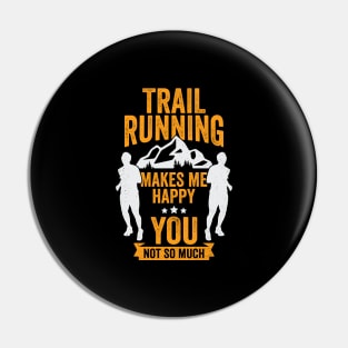 Funny Trail Running Runner Gift Pin