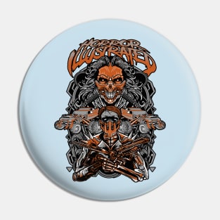 HORROR ILLUSTRATED MAD MAX ORANGE Pin