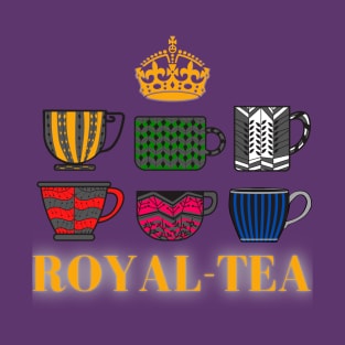 Royal-tea : Six Musical Design T-Shirt