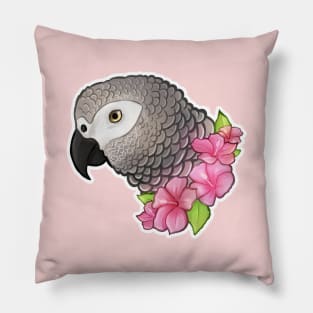 Cute African Grey Pillow