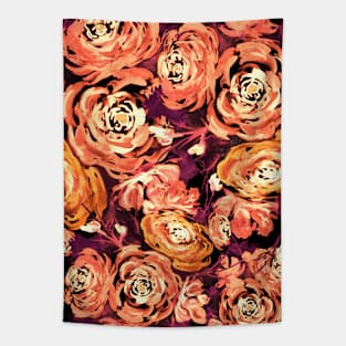 Bronze Roses Pattern Tapestry