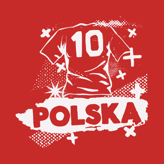 Vintage Polish Football // Retro Grunge Poland Soccer by SLAG_Creative