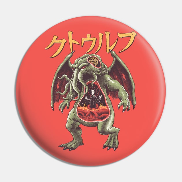 Kaiju Cthulhu Pin by Vincent Trinidad Art