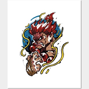 Akuma Street Fighter Poster Kanji Art Board Print for Sale by