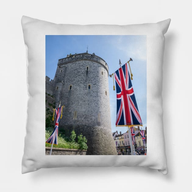 Windsor Castle tower view Pillow by TDArtShop